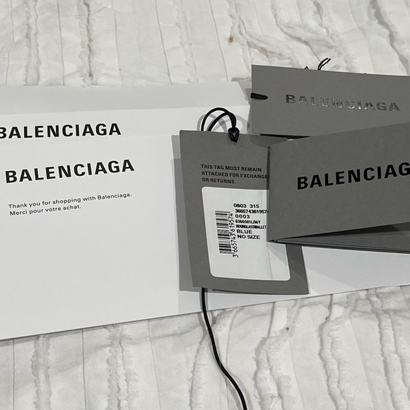 Balenciaga Hourglass Wallet on Chain - Blue Leather  Croc - Picture 8 of 10